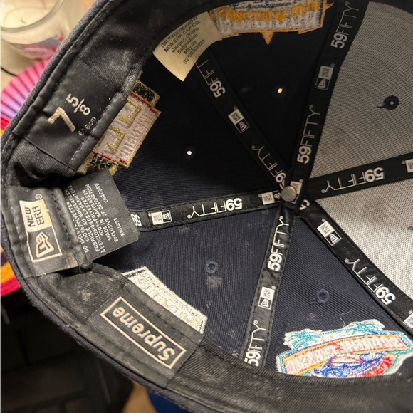 Supreme Gray and Yellow Cap with Embroidered Patch - Picture 6 of 6